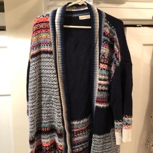 Warm colorful fuzzy sweater